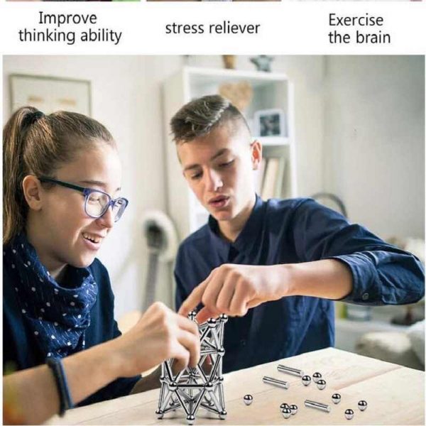 Magnetix – Mágneses építőjáték (72 botok + 54 golyók ) slider