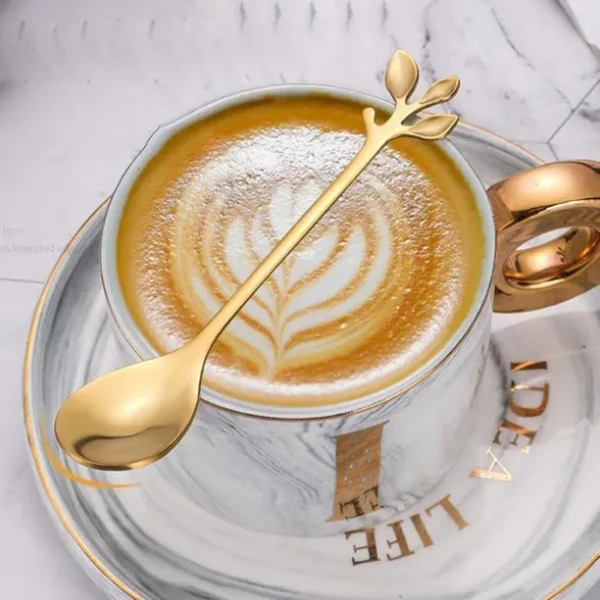 Golden leaf set – Professzionális készlet teához/kávéhoz vagy desszertekhez (8 darab) slider