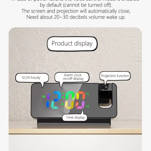 Projekciós okos ébresztőóra – CLOCK slider